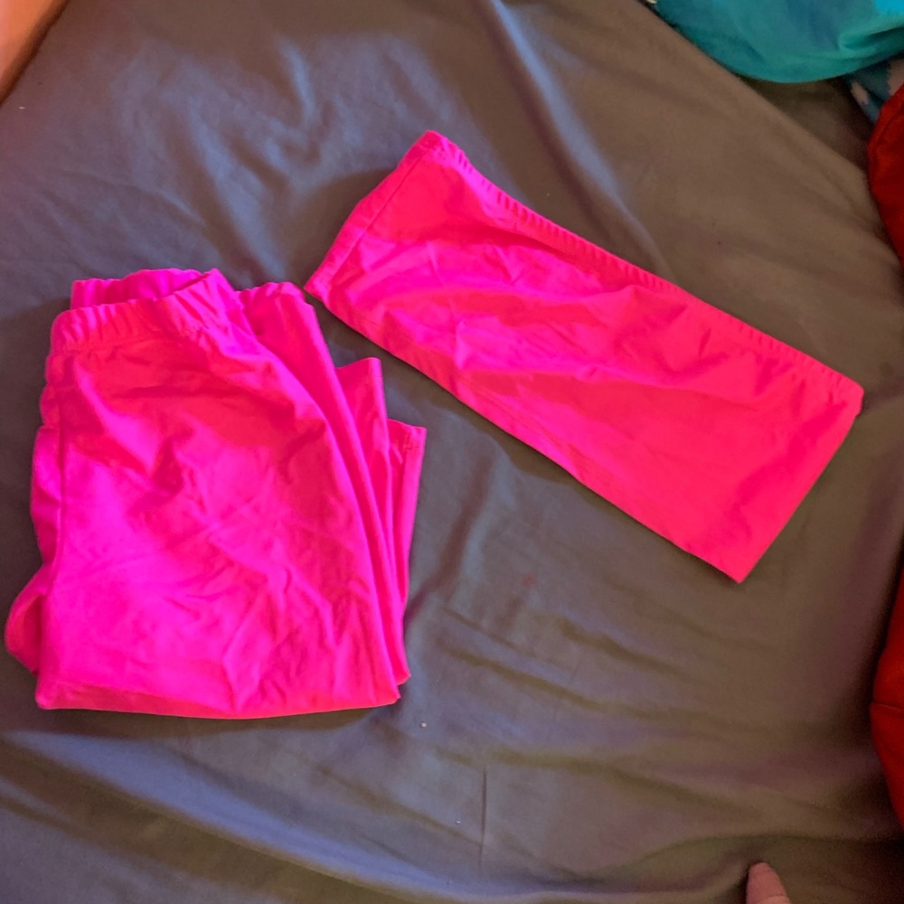 Two piece hot pink set